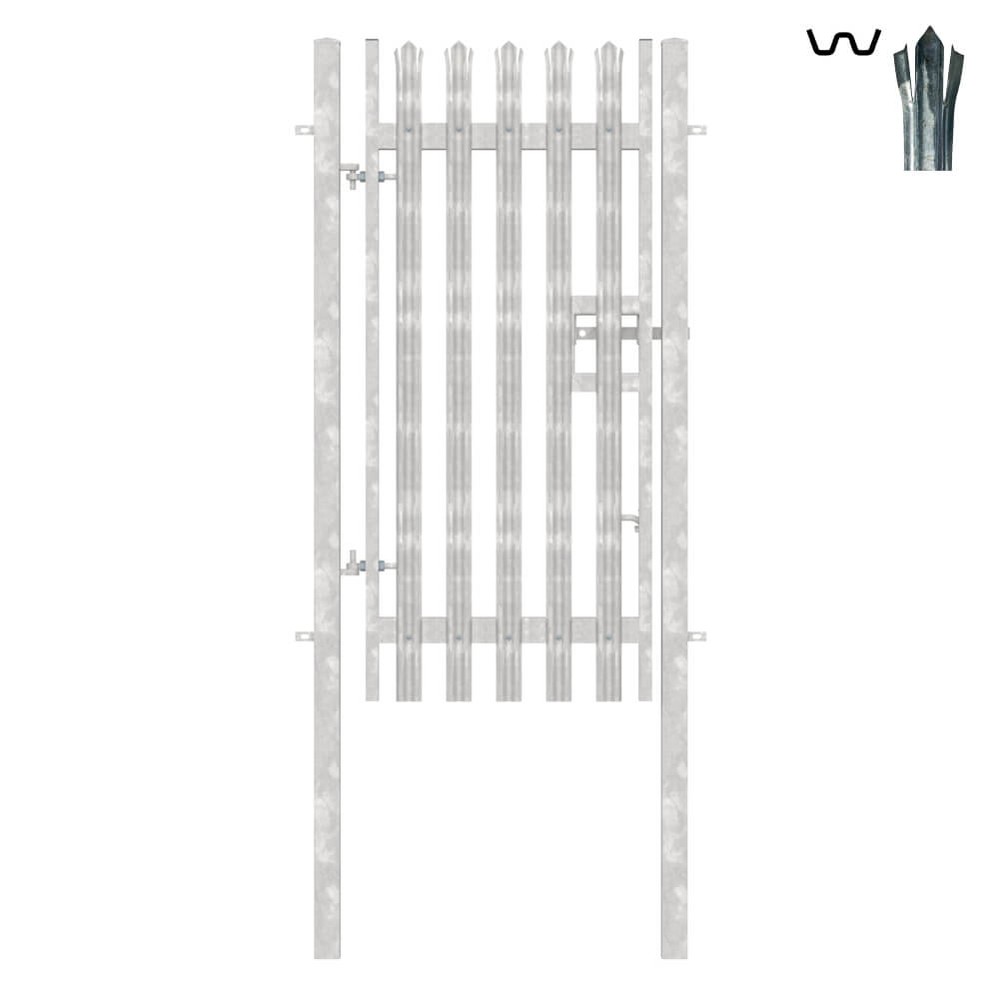 Single Leaf Concrete-In Gate 2100mm x 1M Galvanised c/w posts & fittings