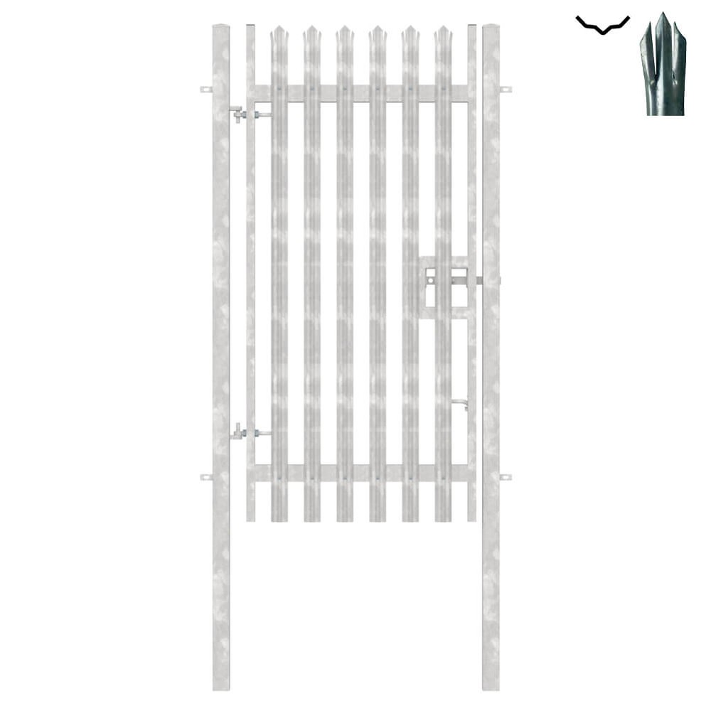 Single Leaf Gate & Post 2.4m H x 1.2m Triple Pointed 'D' Section 3.0mm