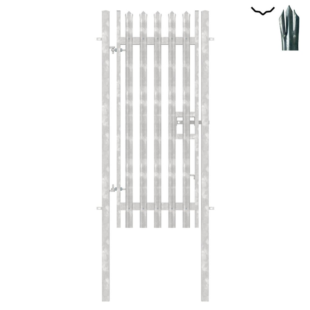 Single Leaf Gate & Post 2.4m H x 1.0m Triple Pointed 'D' Section 3.0mm