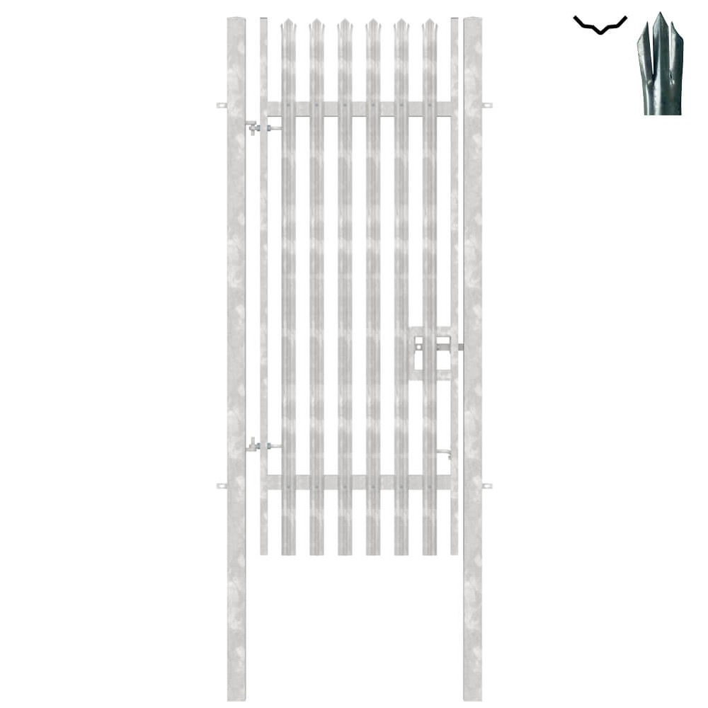 Single Leaf Gate +Post 3.0m H x 1.2m Triple Pointed 'D' Section 3.0mm