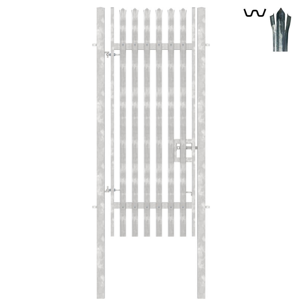 Single Leaf Gate +Post 3.0m H x 1.2m Triple Pointed 'W' Section 2.0mm