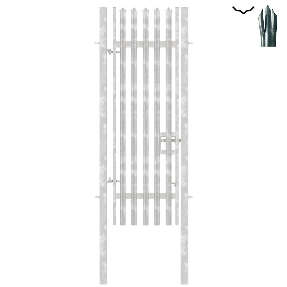 Single Leaf Gate & Post 3.0m H x 1.0m Triple Pointed 'D' Section 3.0mm