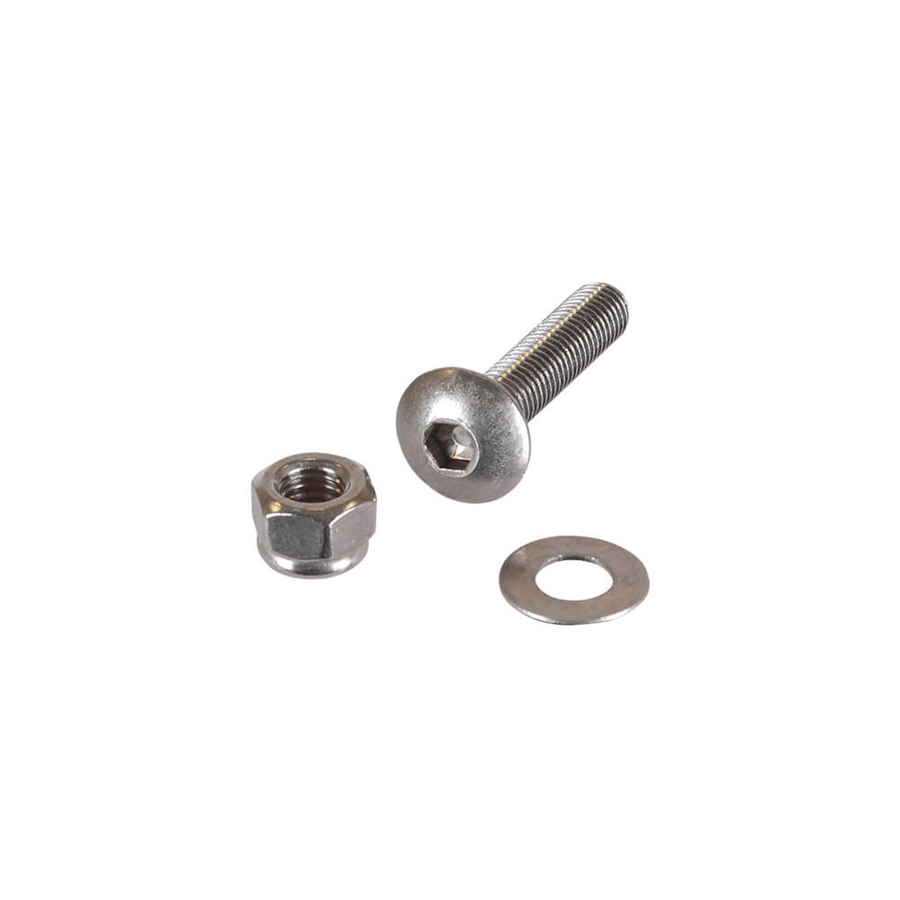 M8 x 30mm Socket Button Head Set Bolt with Washer & Nyloc Nut - 316 Stainless Steel