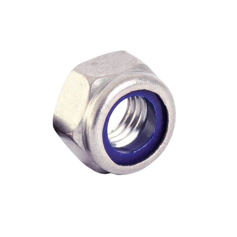 M8 Hexagonal Nyloc Nut - 316 Stainless Steel