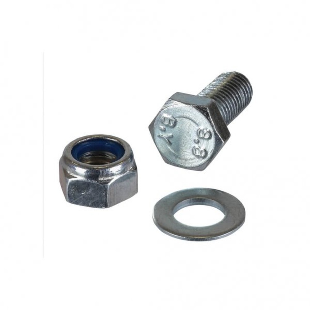 M12 x 30mm Hex Bolt with Washer & Nyloc Nut - 316 Stainless Steel