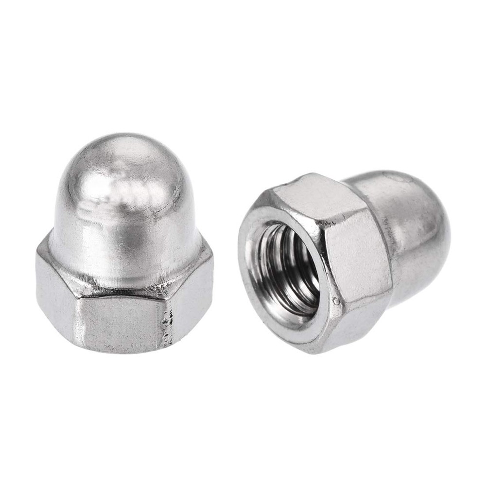 M8 Domed Head Hex Nut - Bright Zinc Plated 8.8