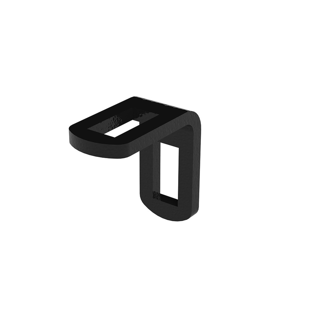 Galvanised & PPC Black ROSPA Slotted Fencing Lug 50 x 50 x 25 x 5mm