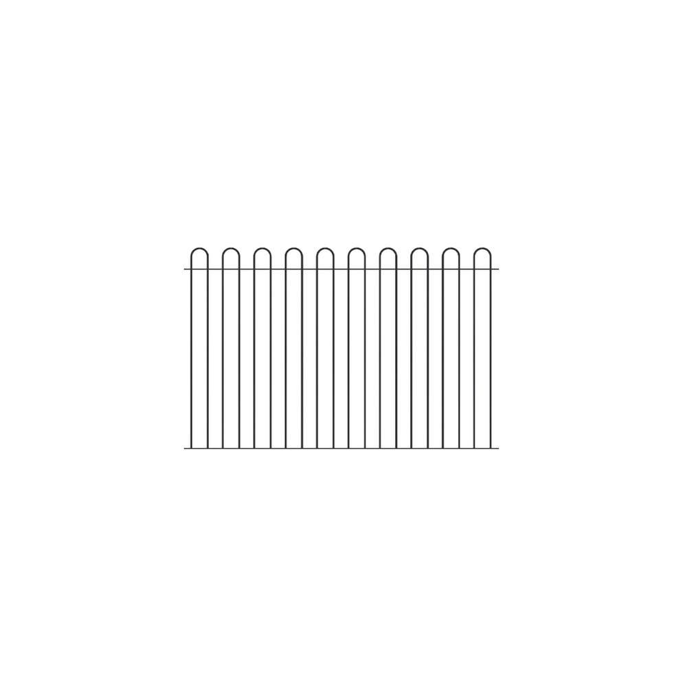 Bow Top Half Panel H1200 x 1182 x 12mm HDG & PPC Black