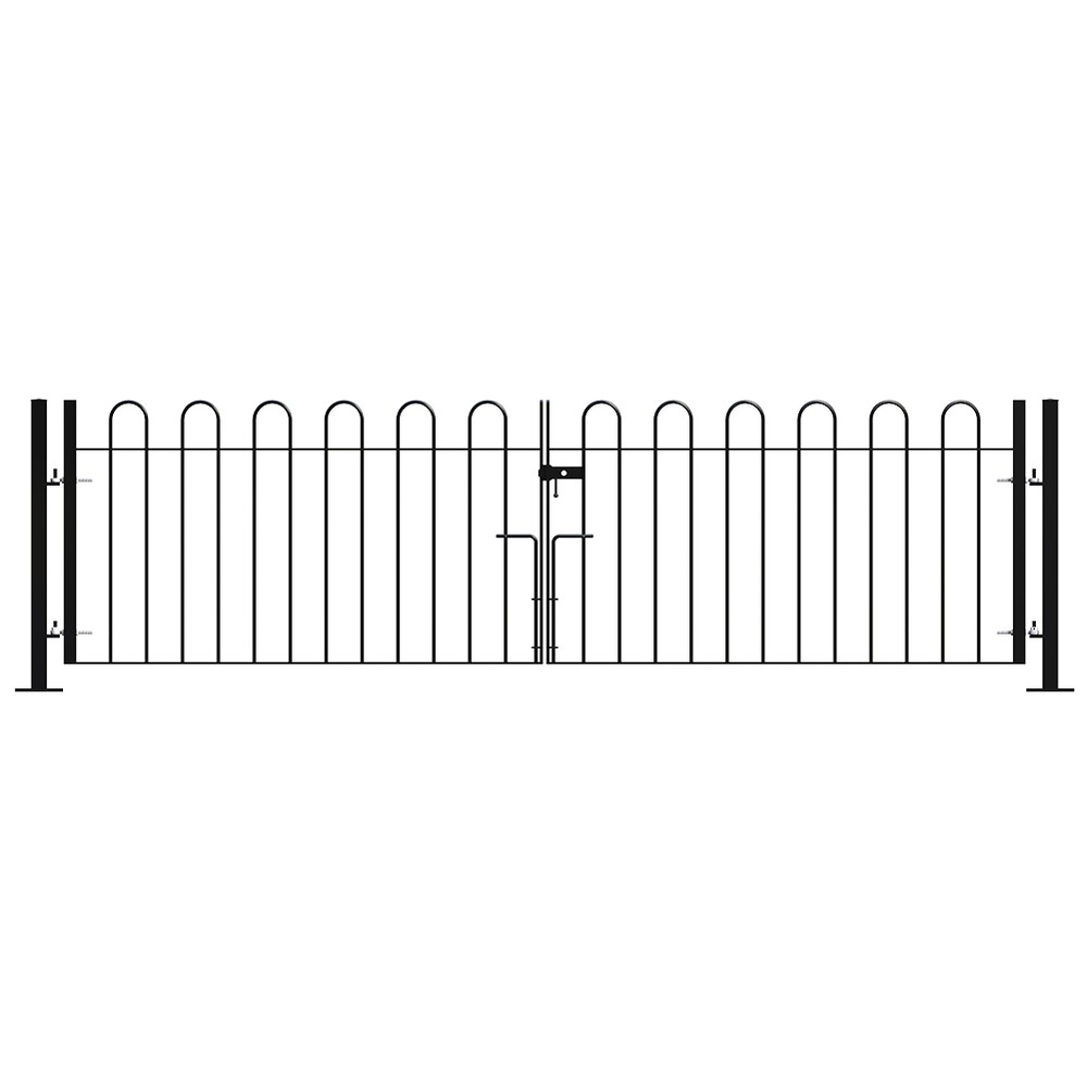 HDG & PPC Black Double Leaf Bolt-Down Gate - 12mm x 900m