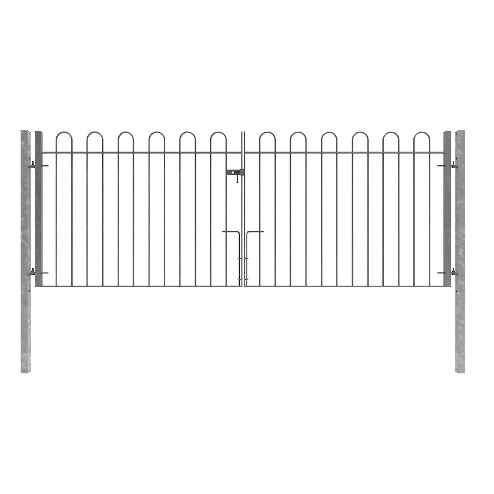 Galvanised Double Leaf Concrete-in Gate 1200mm x 12mm bar