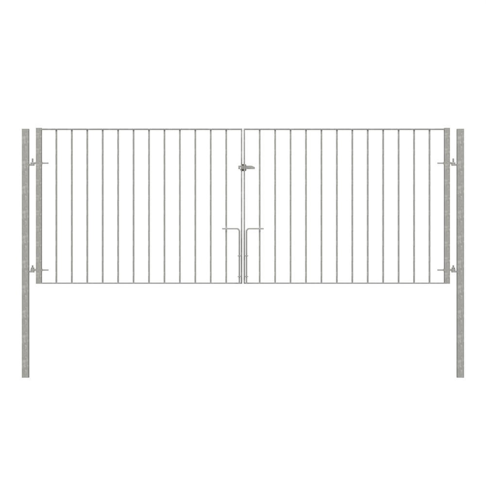 Double leaf Gate - Smooth Top - 1.2 x 3M Galvanised Finish