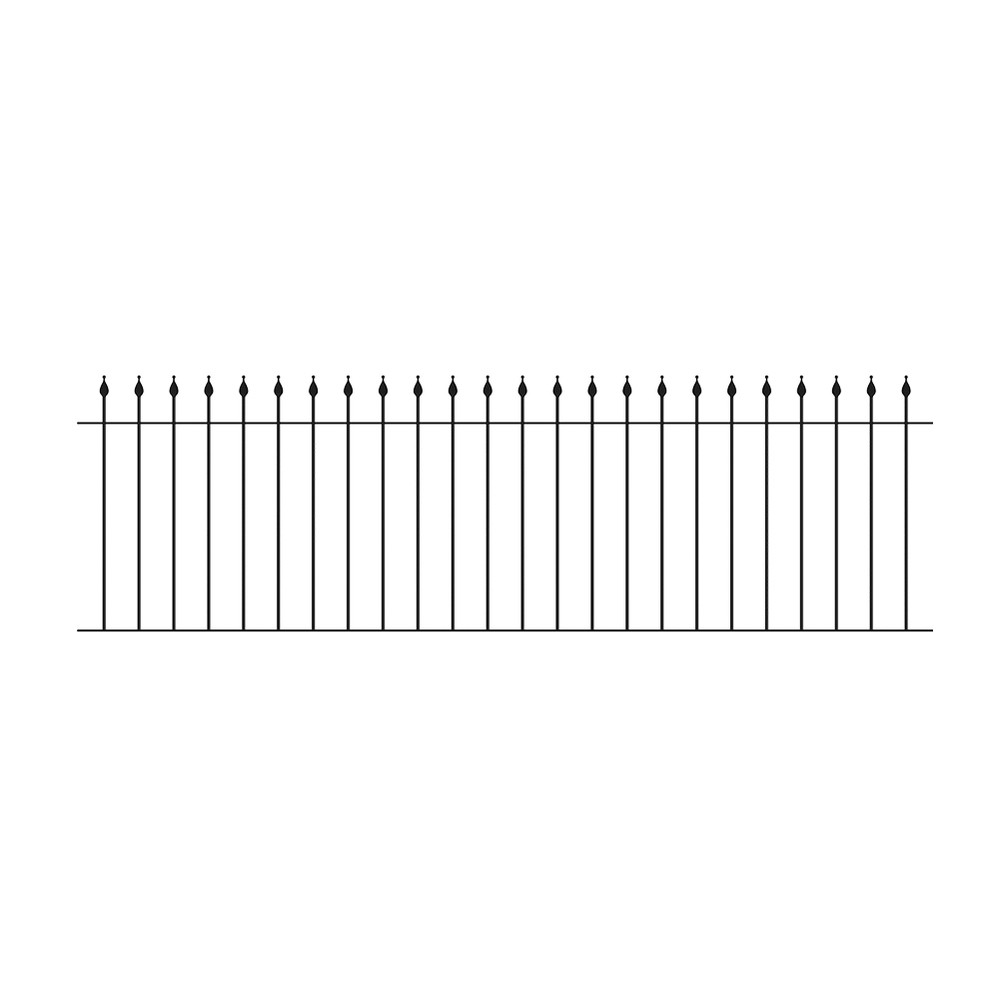 HDG & PPC Black Flame Railhead Panel H 1200 x W 2750mm