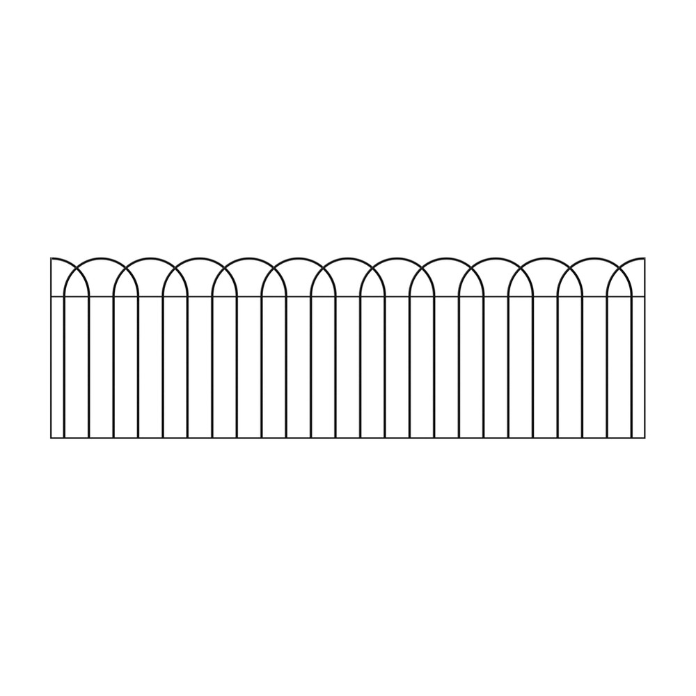 Interlaced BowTop Panel H900 x W2704 x 12mm - HDG & PPC Black