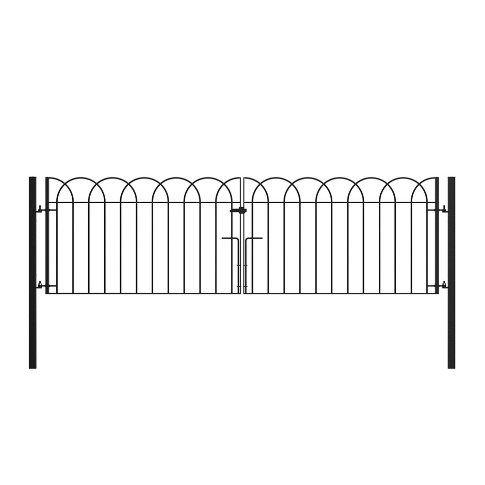 Interlaced Double Leaf Gate 0.9m (H) x 3 Concrete In HDG + PPC c/w Posts & Fittings