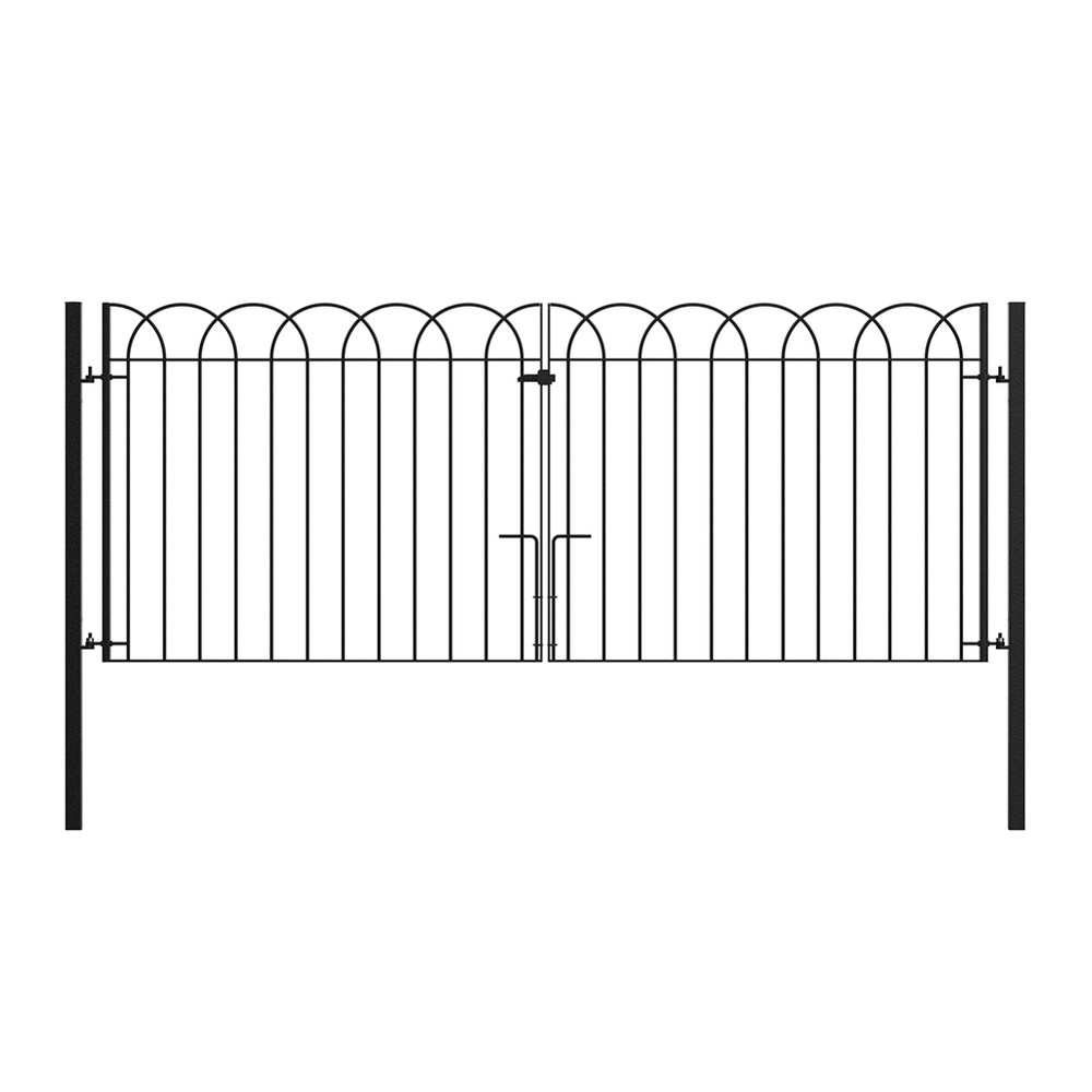 Interlaced Double Leaf Gate 1.2m (H) x 3 Concrete In HDG + PPC c/w Posts & Fittings
