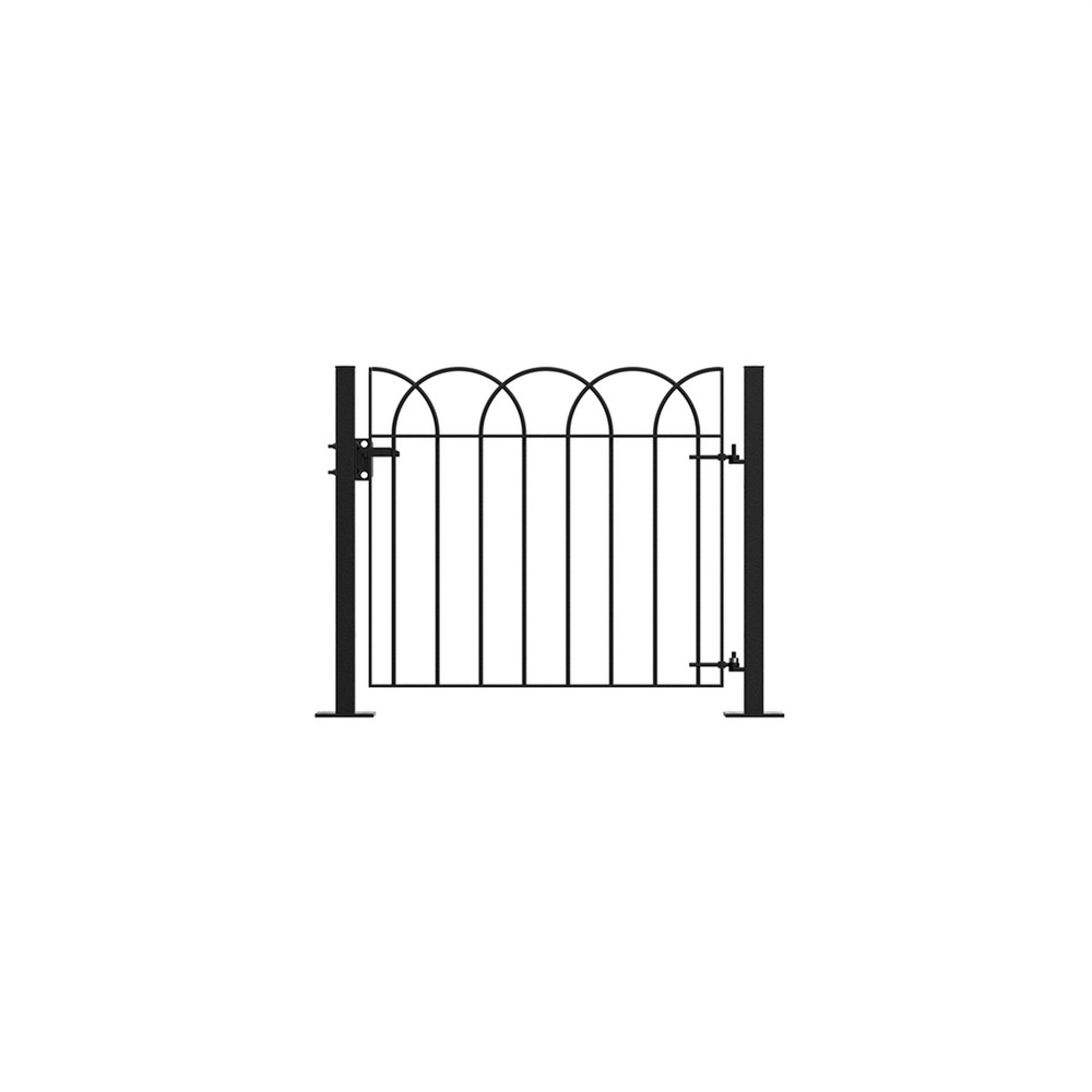 Interlaced Single Leaf Gate 0.9m (H) x 1 Bolt Down HDG + PPC c/w Posts & Fittings