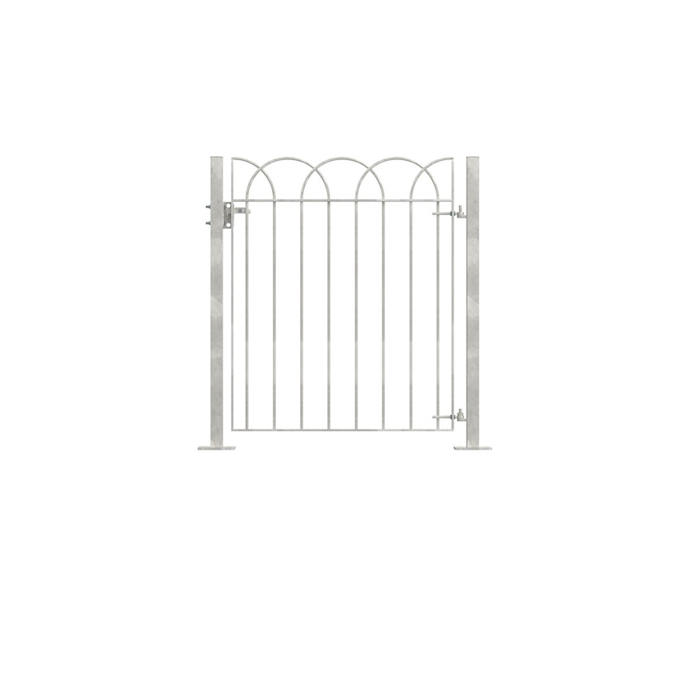 Interlaced Single Leaf Gate 1.2m (H) x 1 Bolt Down - HDG c/w Posts & Fittings