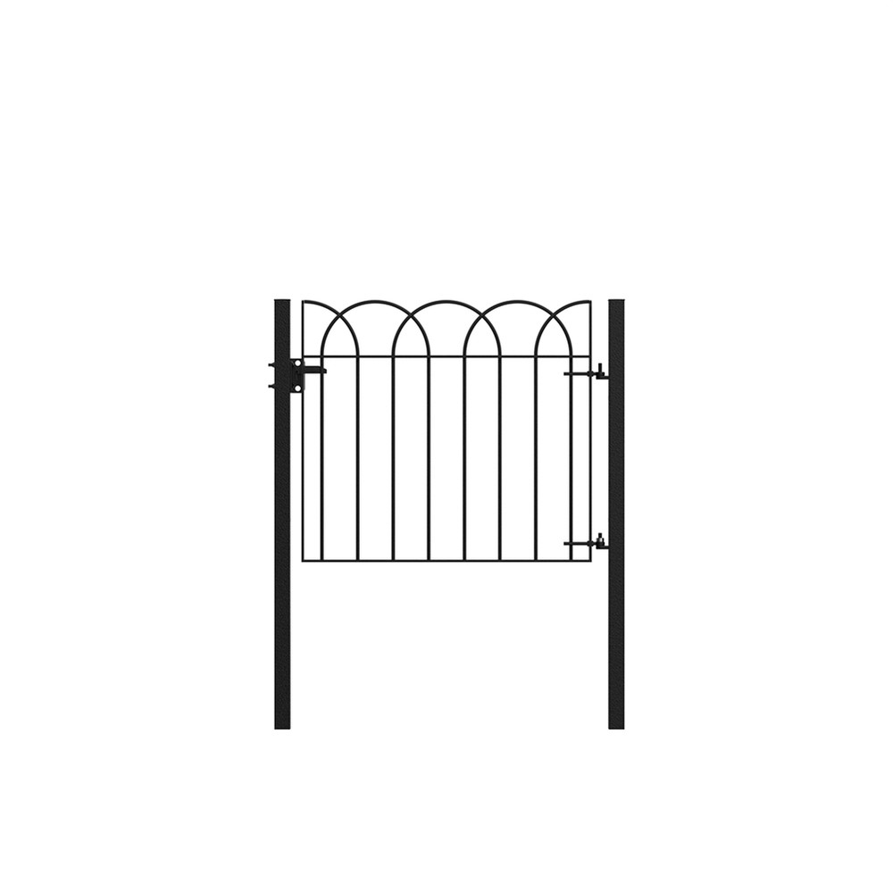 Interlaced Single Leaf Gate 0.9m (H) x 1 Concrete In HDG + PPC c/w Posts & Fittings