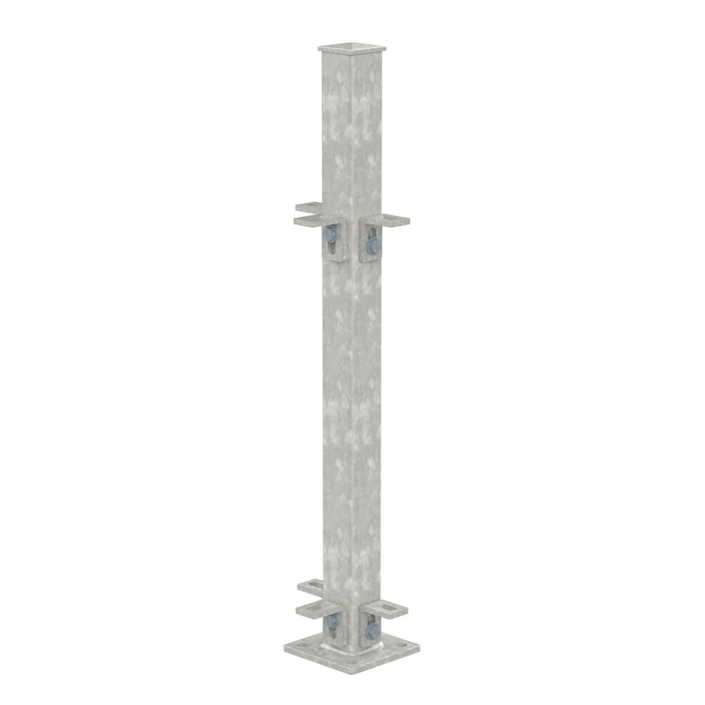 Galvanised 540mm High Bolt Down 3-Way Post - Includes Cleats & Fittings