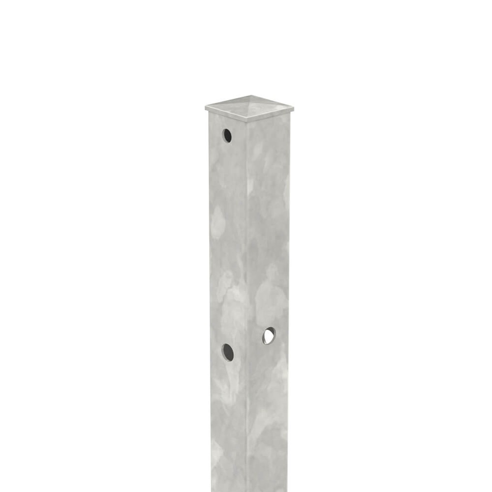 Galvanised 900mm High Bolt Down Corner Post - No Cleats & Fittings