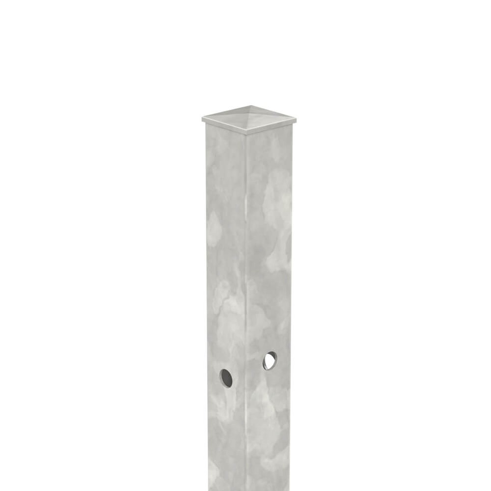 Galvanised 1200mm High Bolt Down Corner Post - No Cleats & Fittings