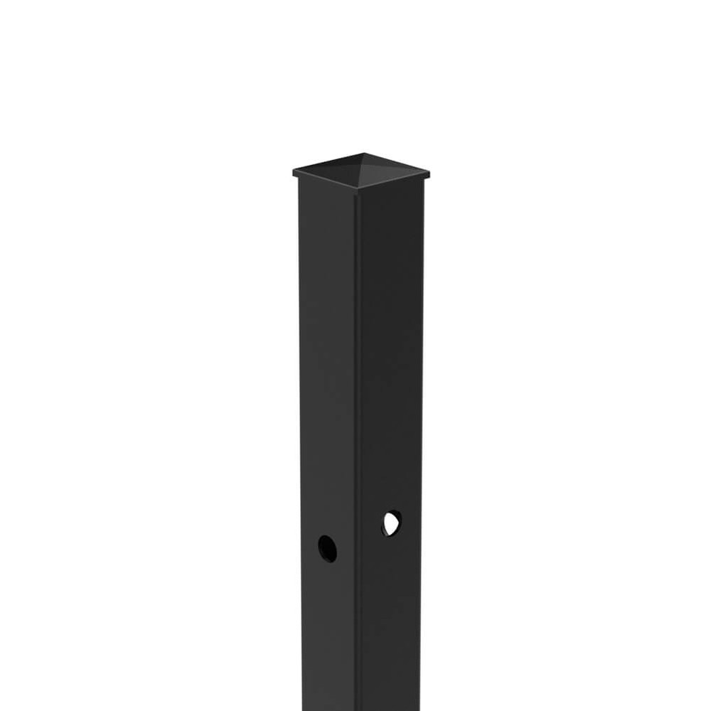 PPC Black 1200mm High Bolt Down Corner Post - No Cleats & Fittings