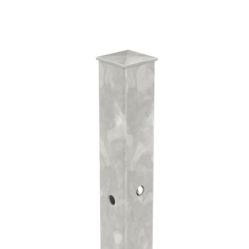 Galvanised 1500mm High Bolt Down Corner Post - No Cleats & Fittings