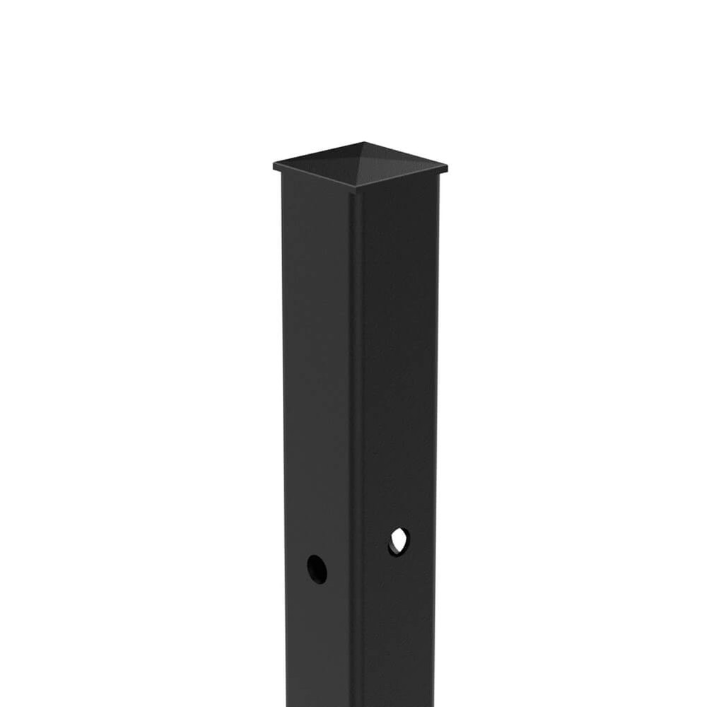 PPC Black 1500mm High Bolt Down Corner Post - No Cleats & Fittings
