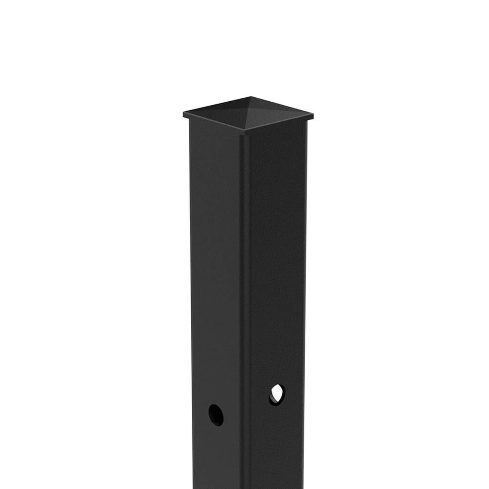 PPC Black 1800mm High Bolt Down Corner Post - No Cleats & Fittings