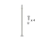 1200mm High Bolt Down Corner Post - Includes Cleats & Fittings - Galvanised