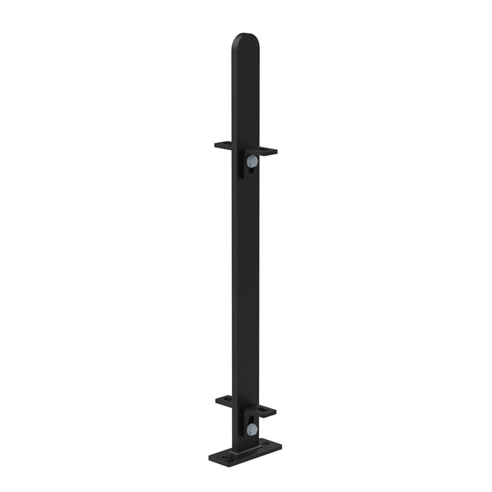 PPC Black 540mm High Bolt Down Mid Post - Includes Cleats & Fittings