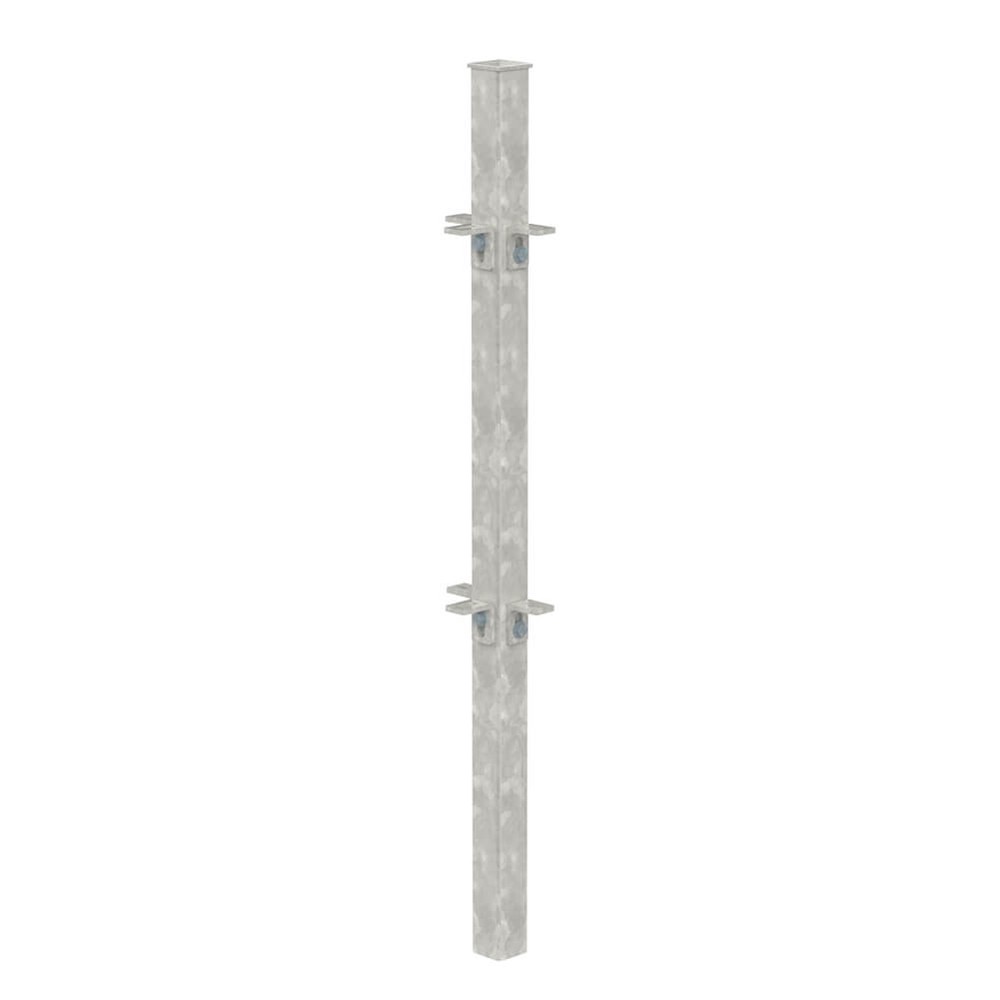 Galvanised 540mm High Concrete-In 3-Way Post - Includes Cleats & Fittings
