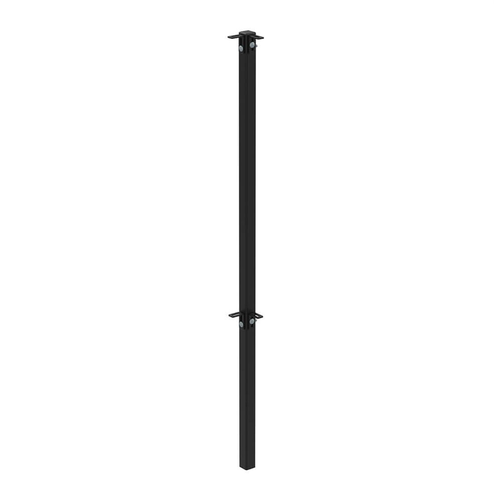 1200mm High Concrete In Corner Post - HDG + Black - Includes Cleats + Fittings