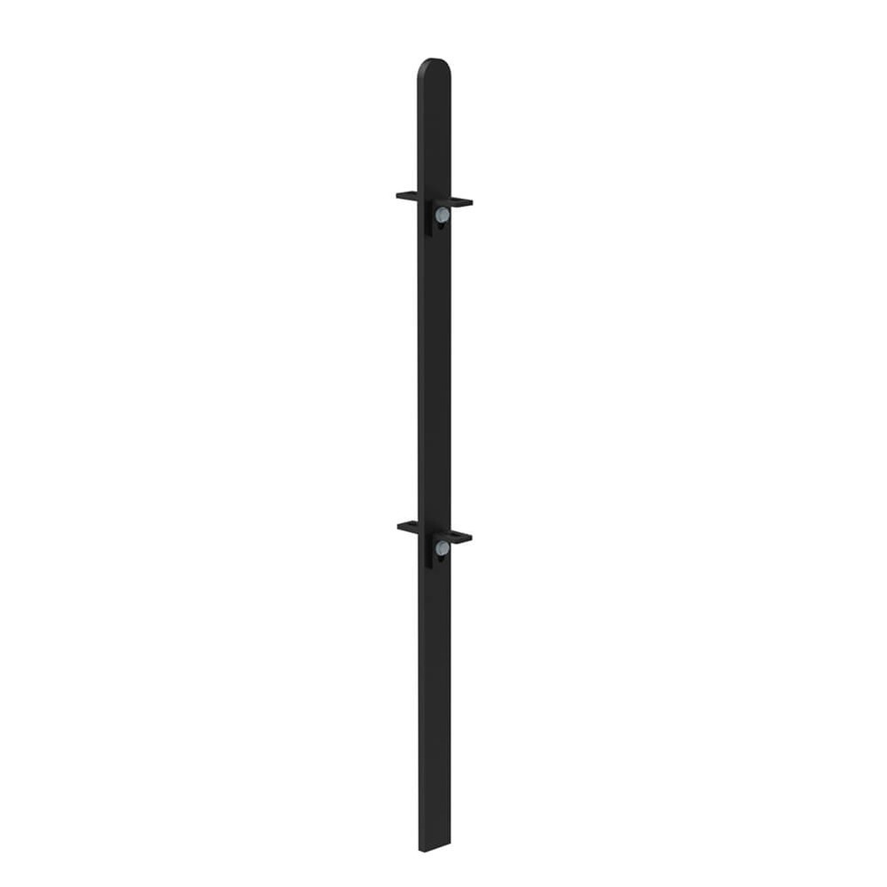 PPC Black 540mm High Concrete In Mid Post - Includes Cleats & Fittings