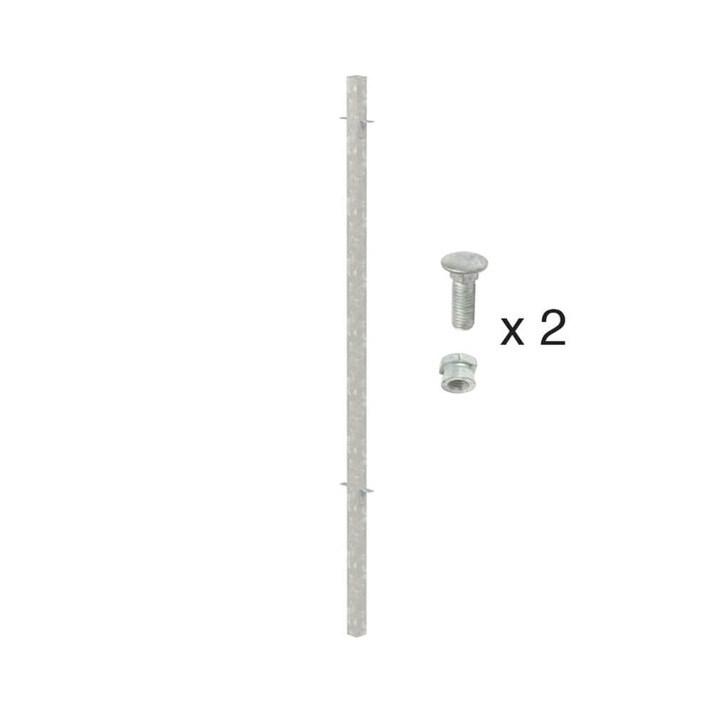 Galvanised 1200mm High Concrete In Mid Post - Includes Cleats & Fittings