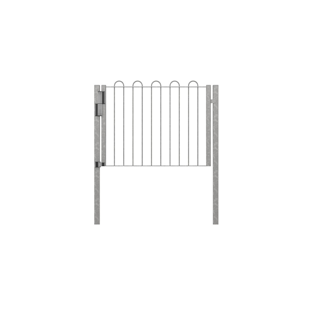 Galvanised Single Leaf LH Gate 12 x 1000mm Concrete-in