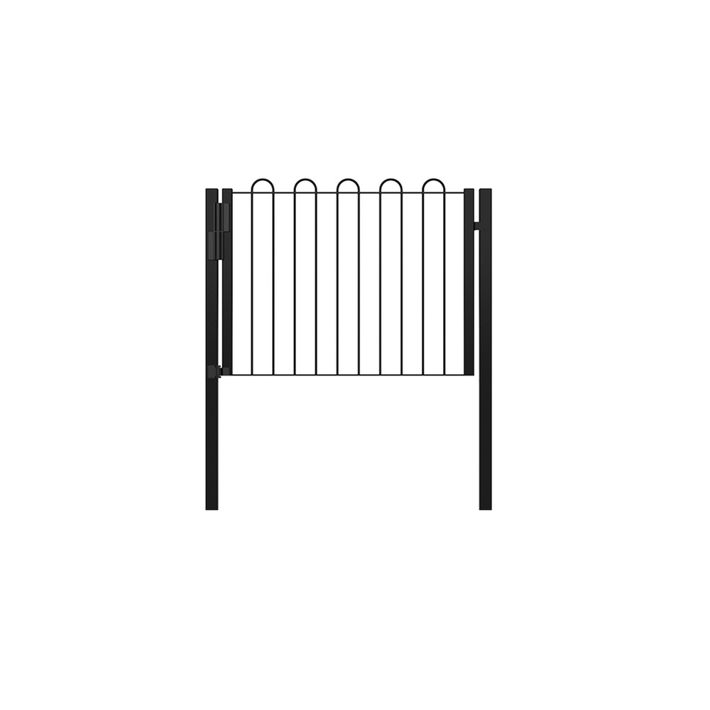 PPC Black Single Leaf LH Gate 12 x 1000mm Concrete-in