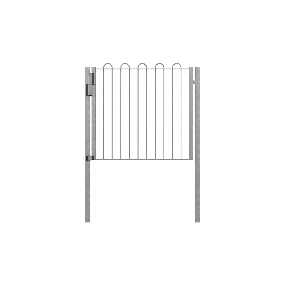 Galvanised Single Leaf Gate 12 x 1200mm L/H - Concrete-in