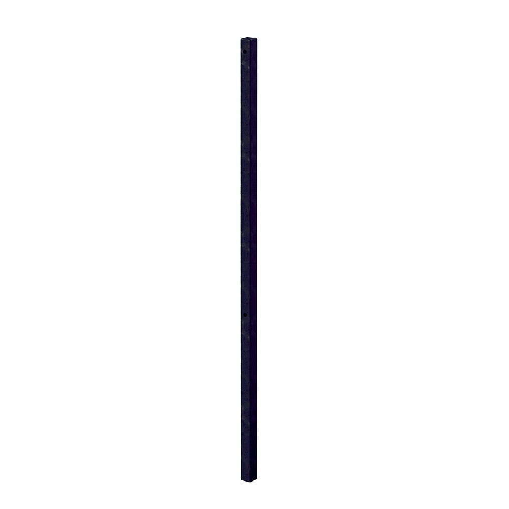 HDG & PPC Black ROSPA Fence Post Concrete In 1200mm H - 50mm Box section 1805mm OA