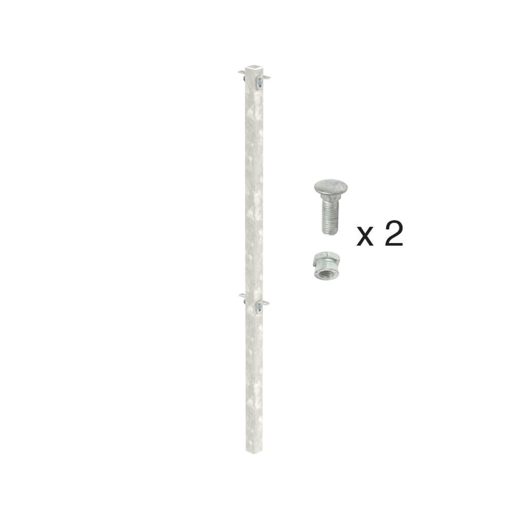 Galvanised 1000mm High ROSPA Concrete in Mid Post - Includes Cleats & Fittings