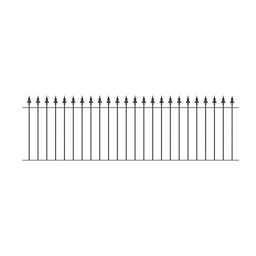 Galvanised Fleur De Lis Panel H 1200 x 12mm Bars - Bolt Down