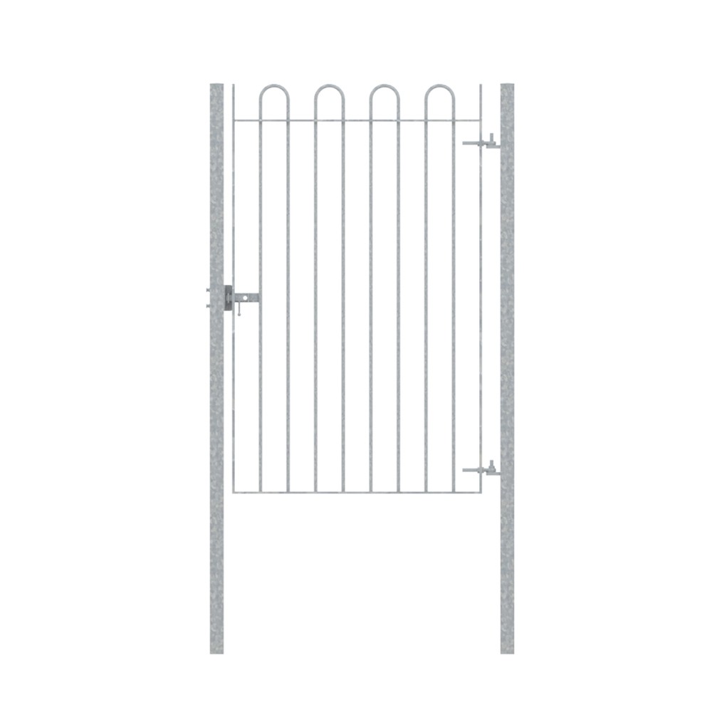 Galvanised Single Leaf Concrete-in Gate 16x1800mm c/w Posts & Fittings