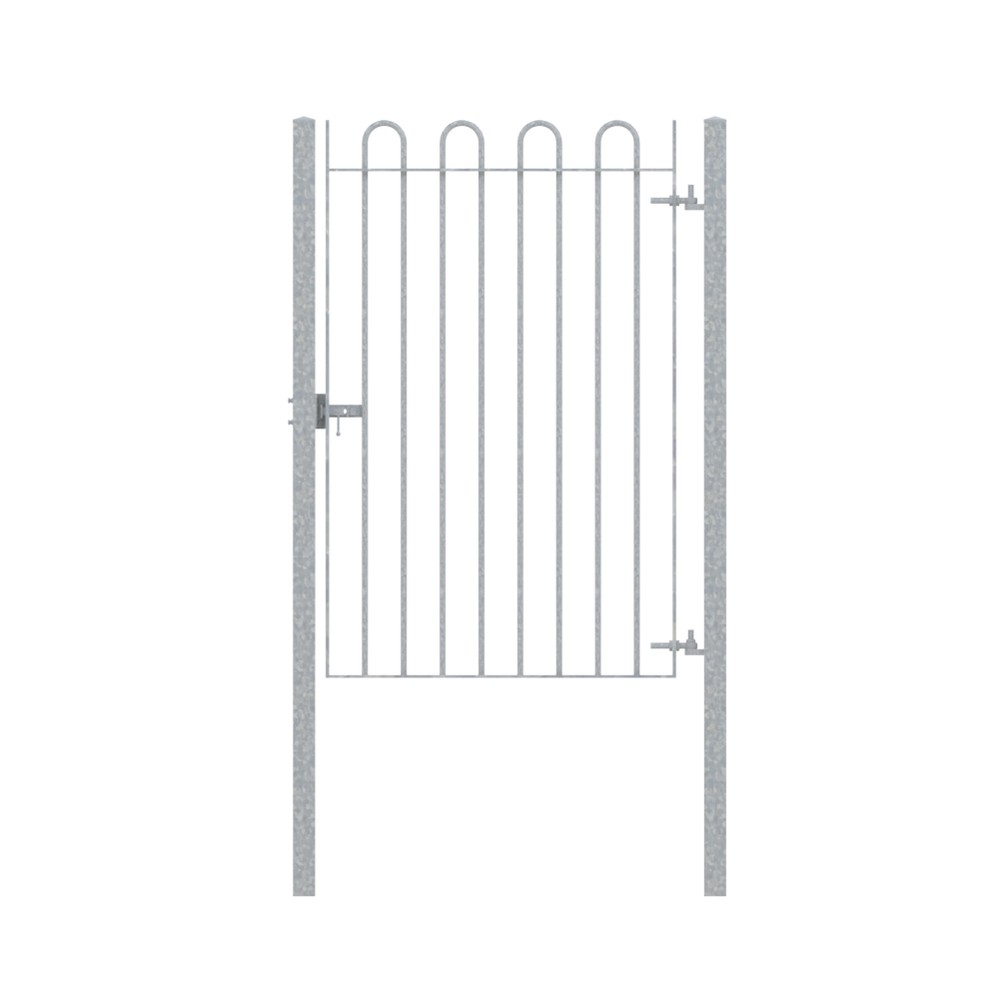 Galvanised Single Leaf Concrete-in Gate 20x1800mm c/w Posts & Fittings (Hollow)