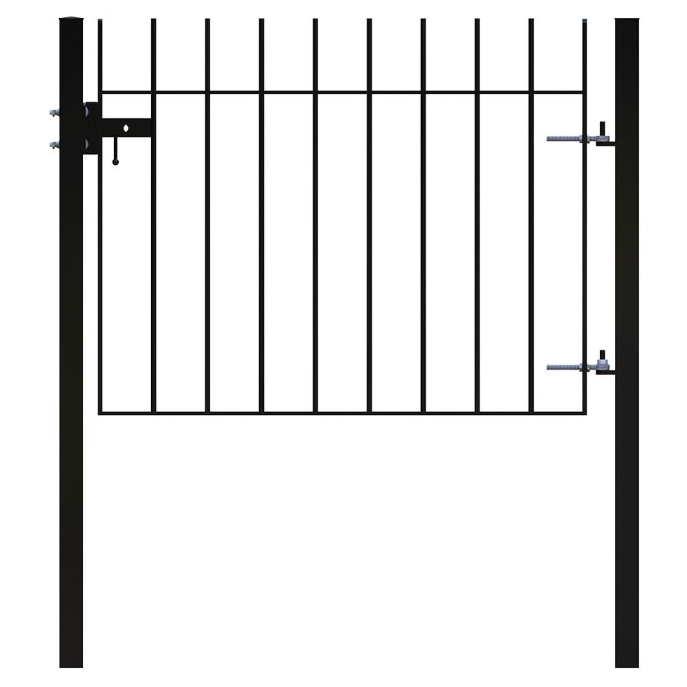 Single Leaf 12 x 1200mm Concrete-in - HDG + Black PPC - F H Brundle