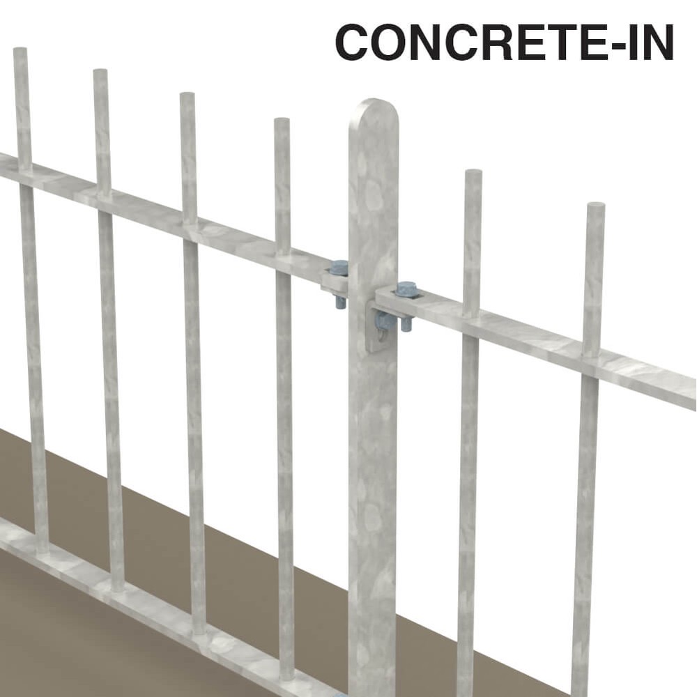 Galvanised 500mm Vertical Bar Concrete In Fence p/m with 12mm Bars