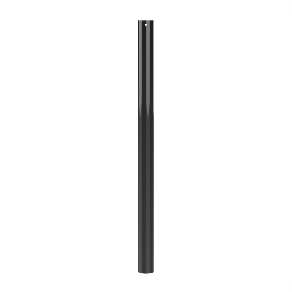 0.9m High Steel Bollard - 1200 x 76mm Concrete in - HDG & Coated Black