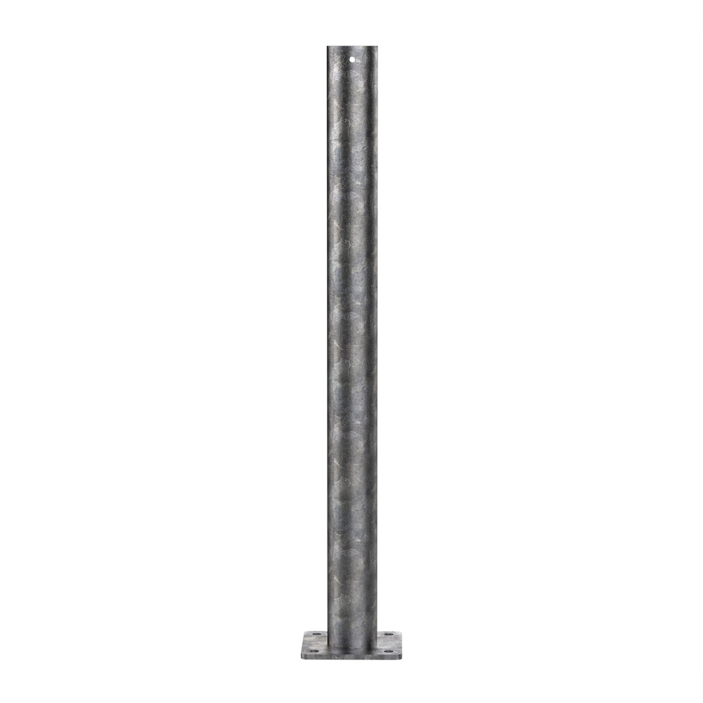 0.9m High Steel Bollard x 76mm Diameter Bolt Down - Hot Dip Galvanised