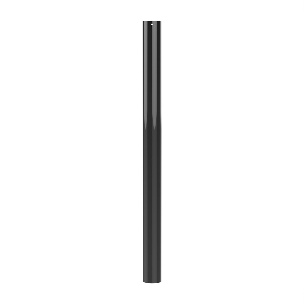 1.2m High Steel Bollard - 1600 x 114mm Concrete in - HDG & Coated Black