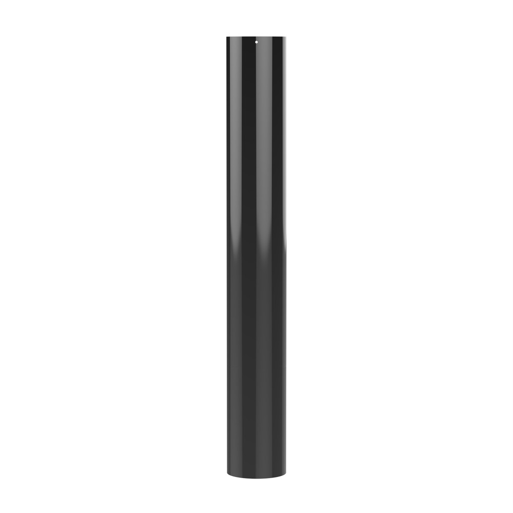1.2m High Steel Bollard - 1600 x 219mm Concrete in - HDG & Coated Black