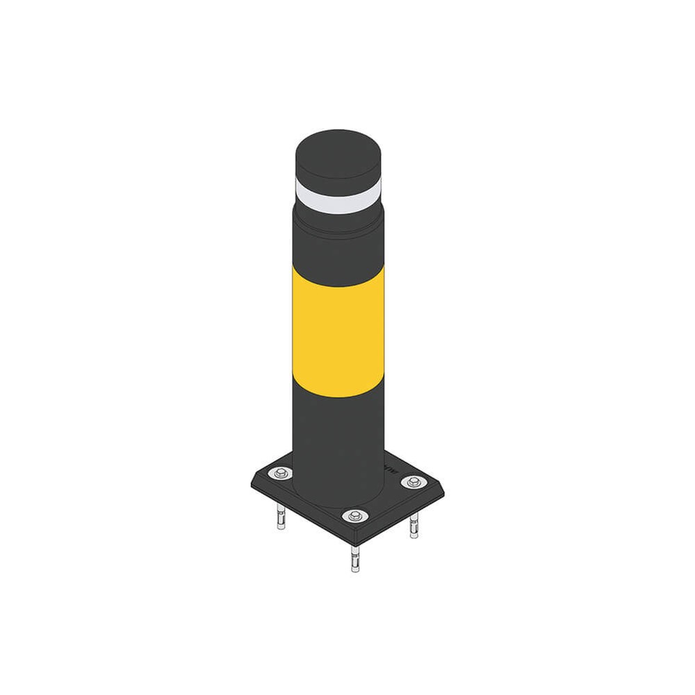 ImpactSAFE Bollard 1000mm High x 168mm Black and Yellow